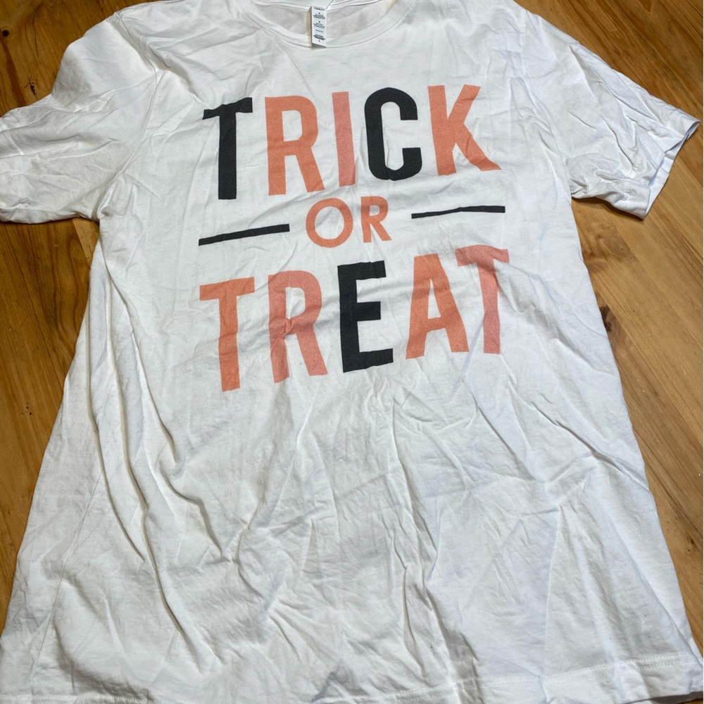 White Trick or Treat T-Shirt